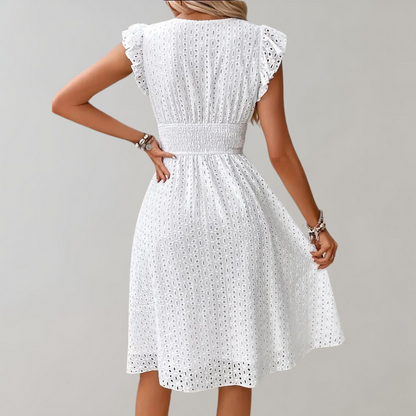 EP | robe midi élégante pour femmes avec manches froncées