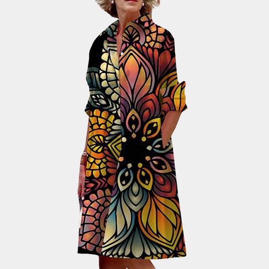 EP | Robe midi tendance pour femmes avec imprimé