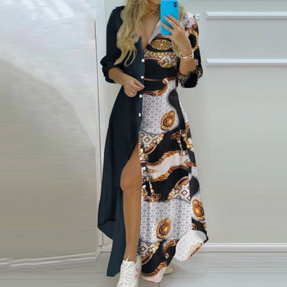 EP | robe maxi élégante à manches longues pour les occasions décontractées et formelles