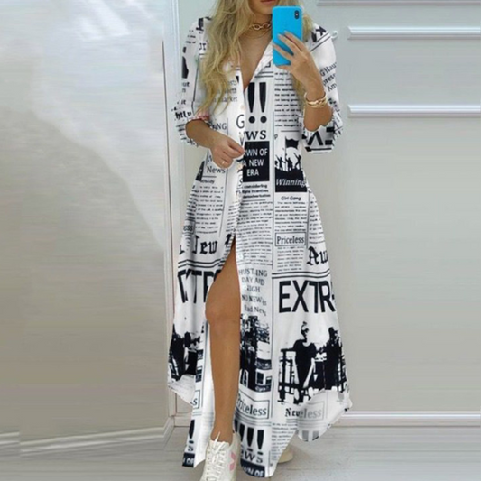 EP | robe maxi élégante à manches longues pour les occasions décontractées et formelles