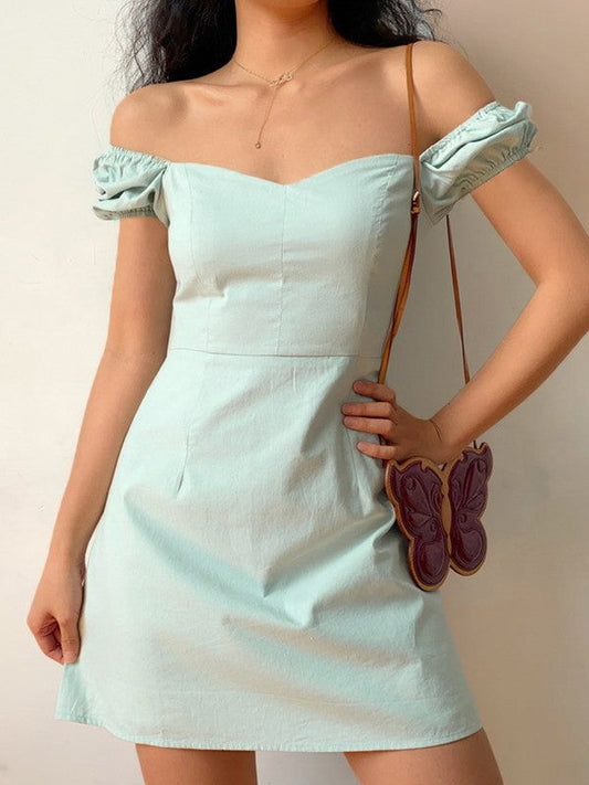 EP | Mini-robe vintage à manches bouffantes
