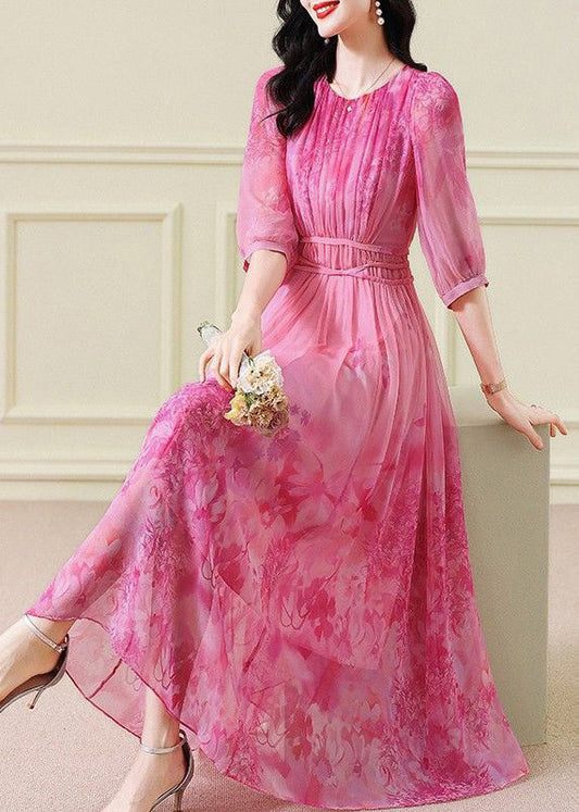 EP | Robe maxi plissée à demi-manches