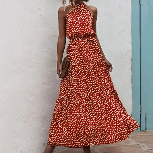 EP | Robe maxi sans bretelles avec imprimé floral.