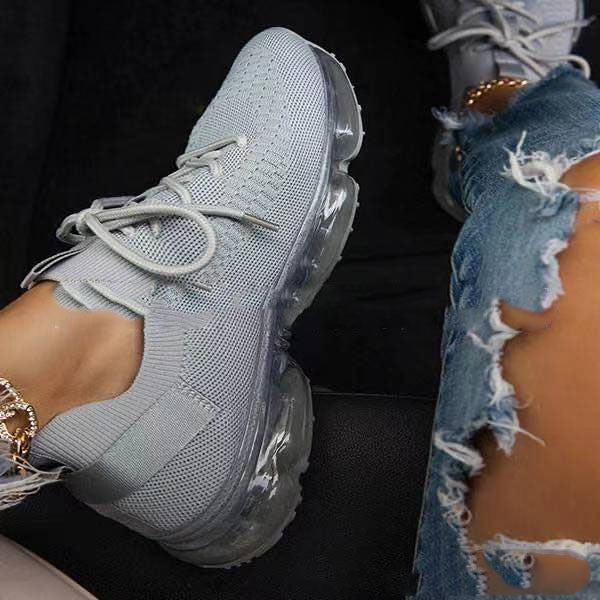 ND | Baskets décontractées avec semelle transparente et lacets