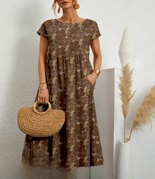 EP | Robe midi élégante avec imprimé floral
