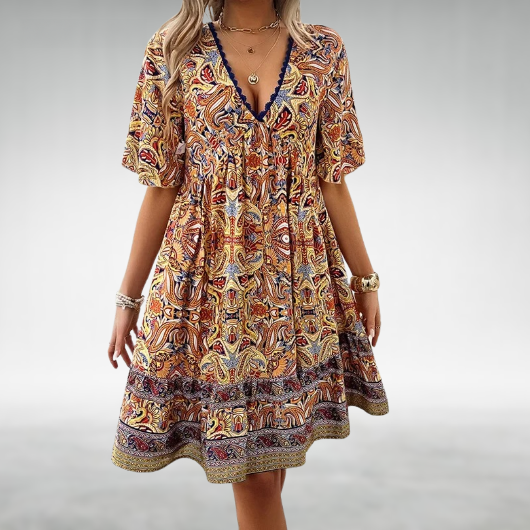 EP | mini robe d'été boho imprimé paisley