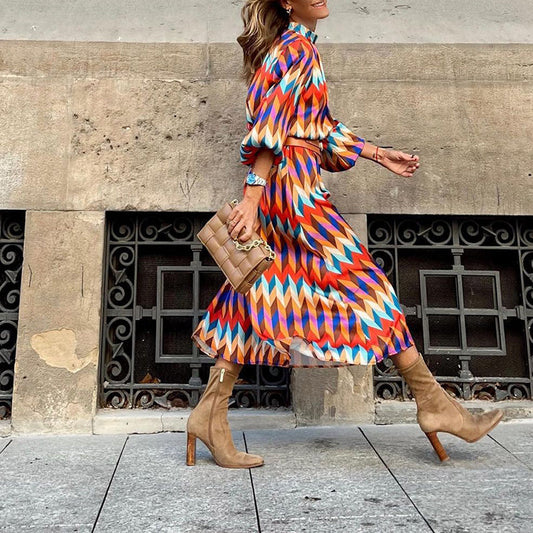 EP | Robe midi avec imprimé coloré