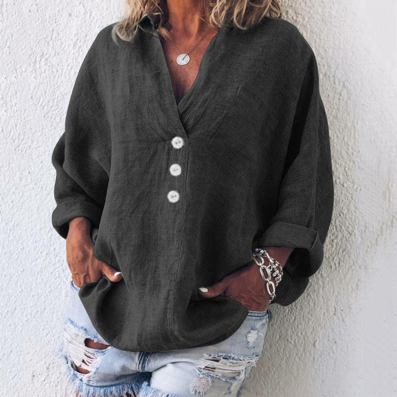EP | Chemise pull élégante en lin/coton