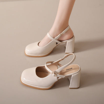 ND | Chaussures à talon épais et lanière ajustable