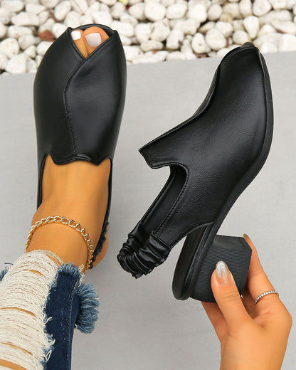 EP | Sandales à talon peep-toe et bride cheville