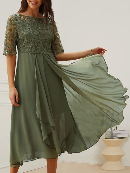 EP | Robe midi élégante en dentelle