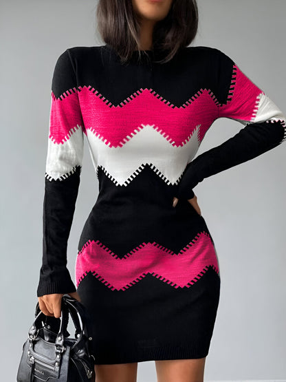 EP | Mini-robe bodycon élégante en maille