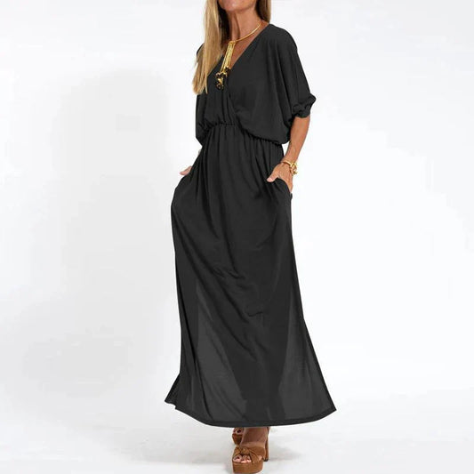 EP | Robe maxi vintage avec fentes latérales hautes