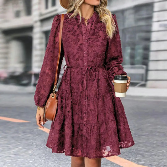 EP | Robe midi élégante en dentelle en ligne A