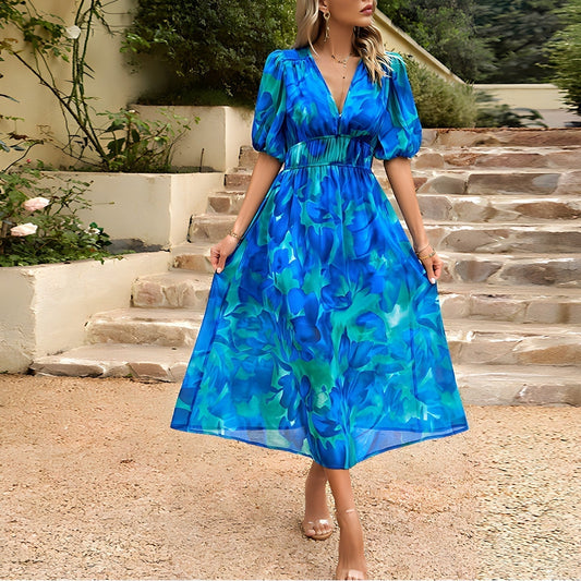 EP | Robe midi avec décolleté en V