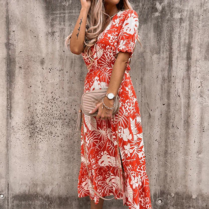 EP | robe avec imprimé floral et fente