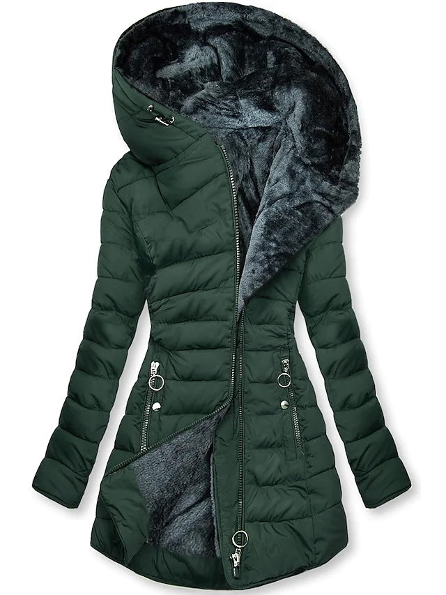 ND | Manteau d'hiver luxueux avec doublure en fourrure synthétique
