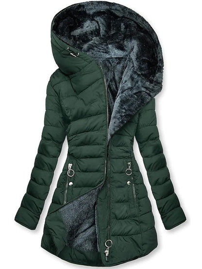 ND | Manteau d'hiver luxueux avec doublure en fourrure synthétique