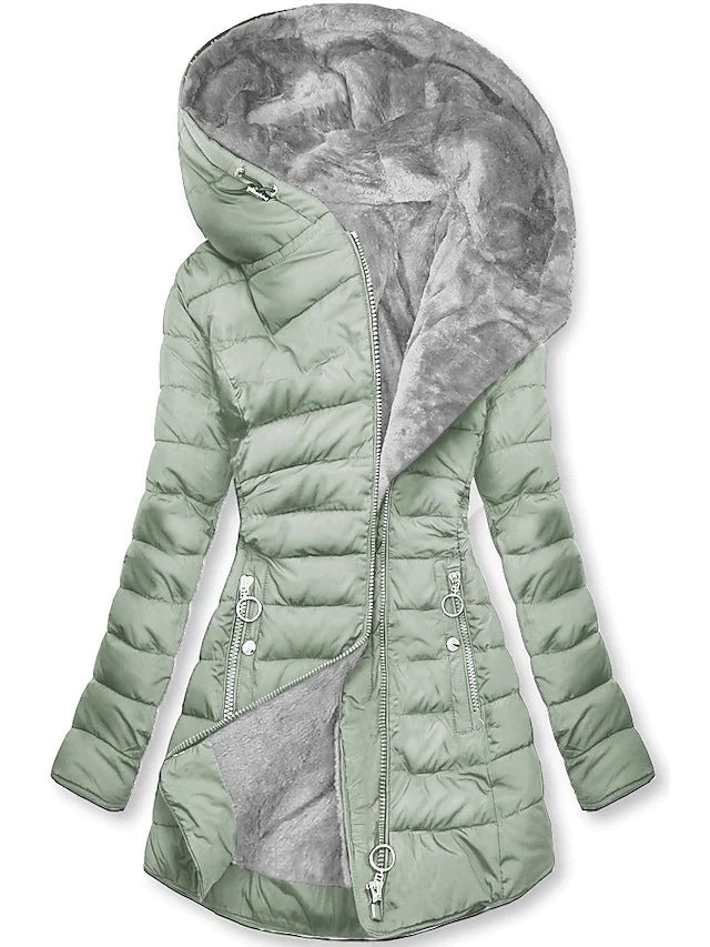 ND | Manteau d'hiver luxueux avec doublure en fourrure synthétique