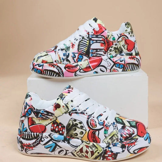 ND | Chaussures de sport vivantes de style graffiti