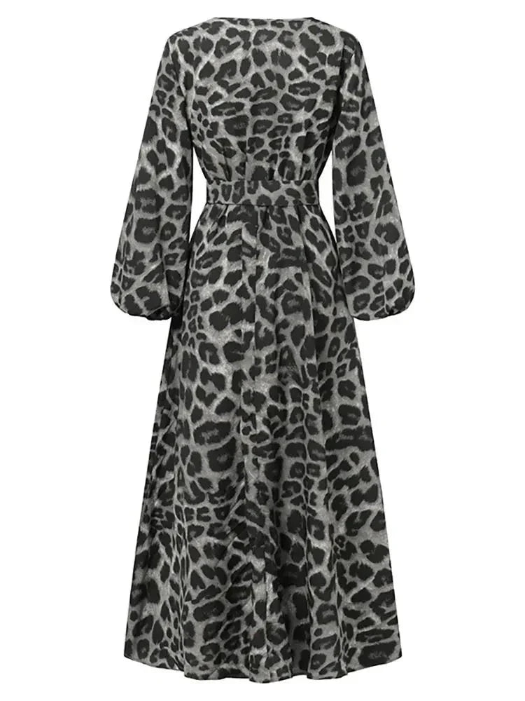 EP | Robe longue avec motif léopard
