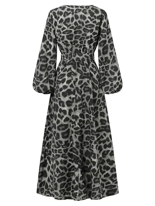 EP | Robe longue avec motif léopard