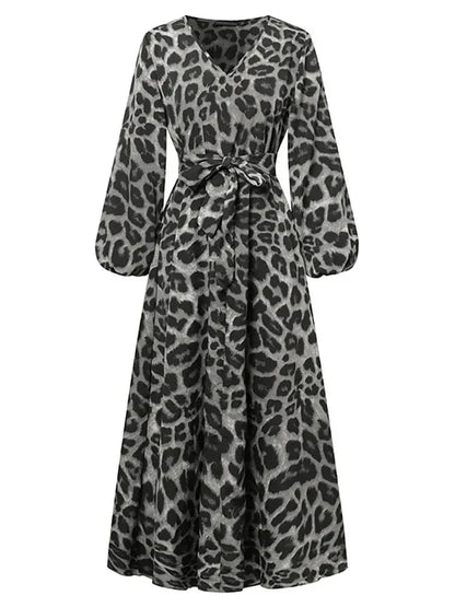EP | Robe longue avec motif léopard