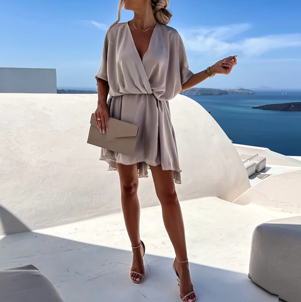 EP | Mini-robe d'été chic à taille haute