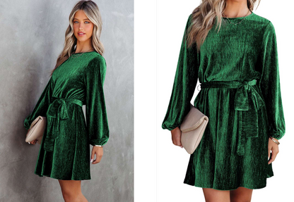 EP | Mini-robe à manches longues en velours