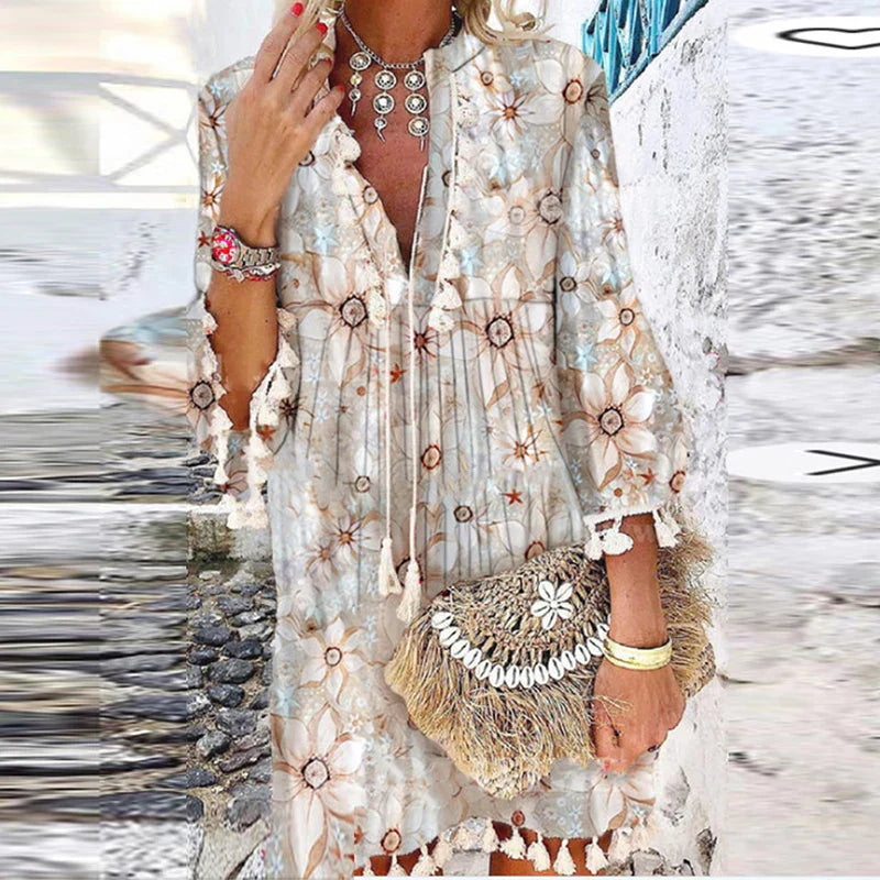 EP | Robe vintage avec col en V