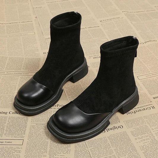 ND | Bottines en daim et cuir