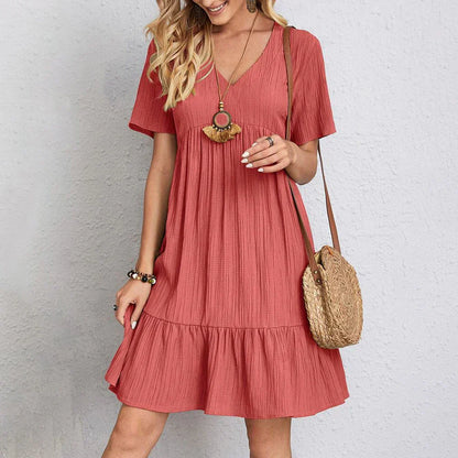 EP | Tendance boho ruffle ourlet mini robe