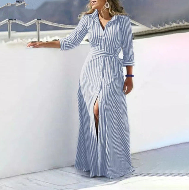 EP | Robe longue à rayures
