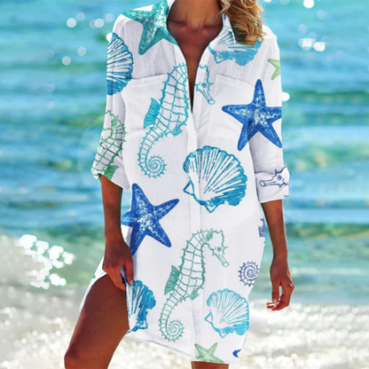ND | Robe midi colorée à boutons