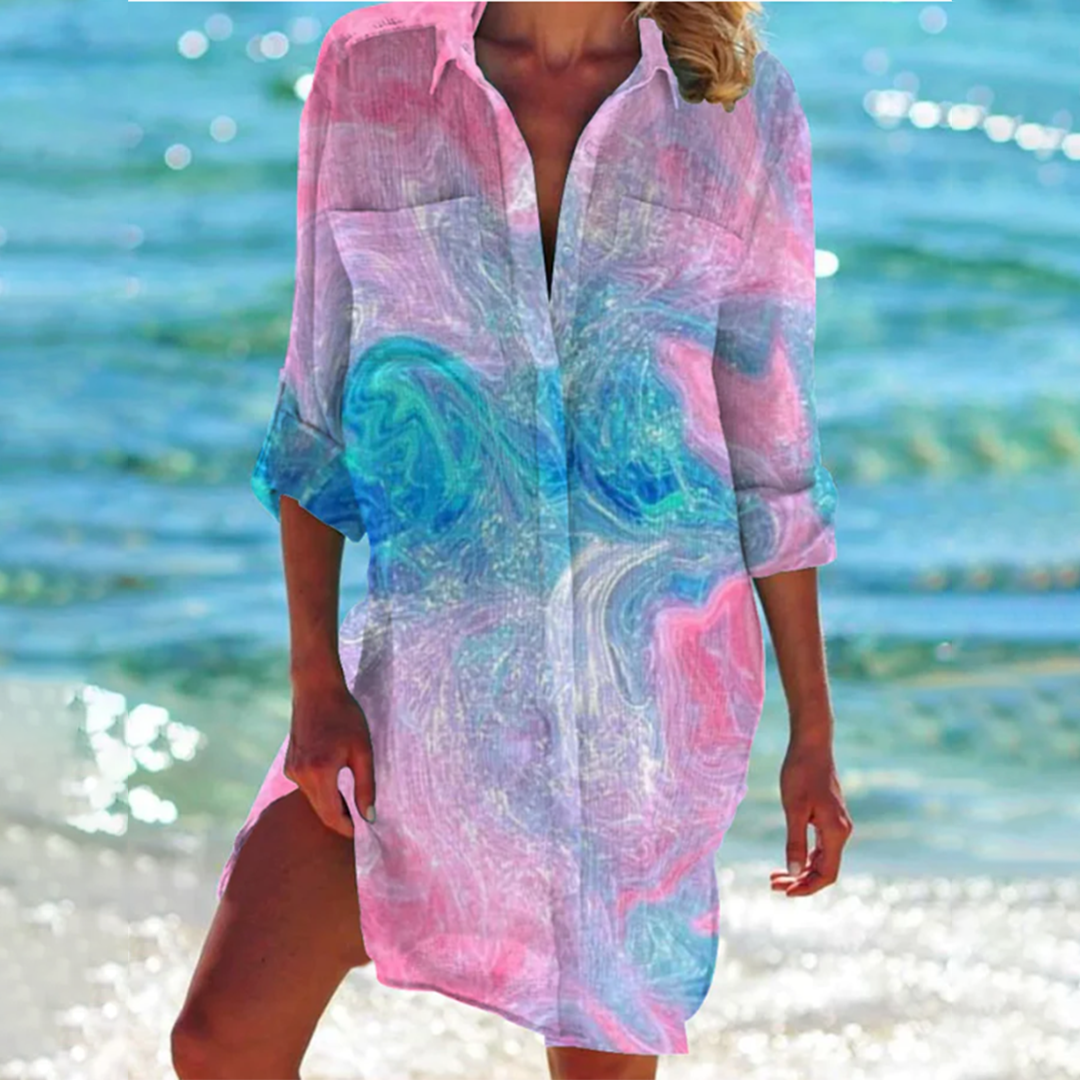 ND | Robe midi colorée à boutons