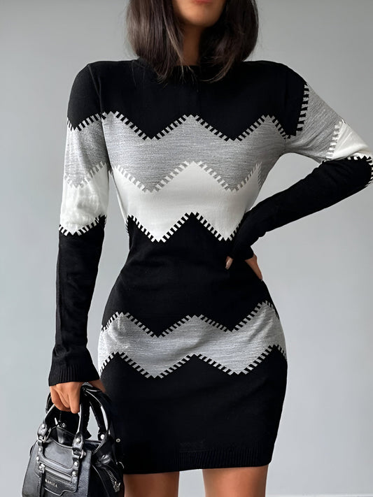 EP | Mini-robe bodycon élégante en maille
