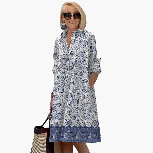 EP | Robe midi boho pour femme avec manches longues et poches