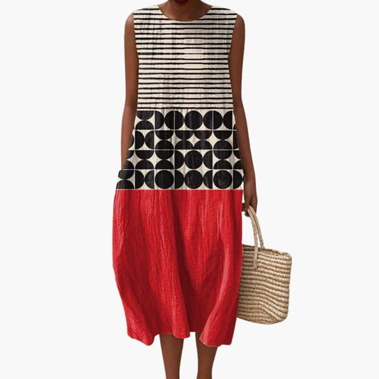 EP | Robe midi sans manches pour femmes avec poches pour l'été
