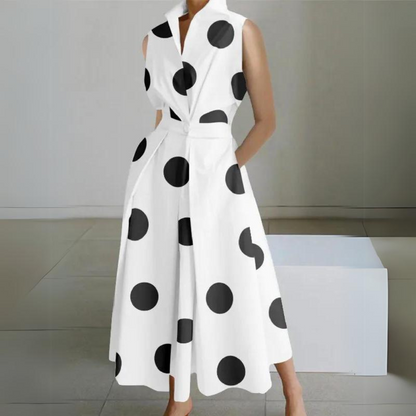 EP | Robe midi à pois sans manches
