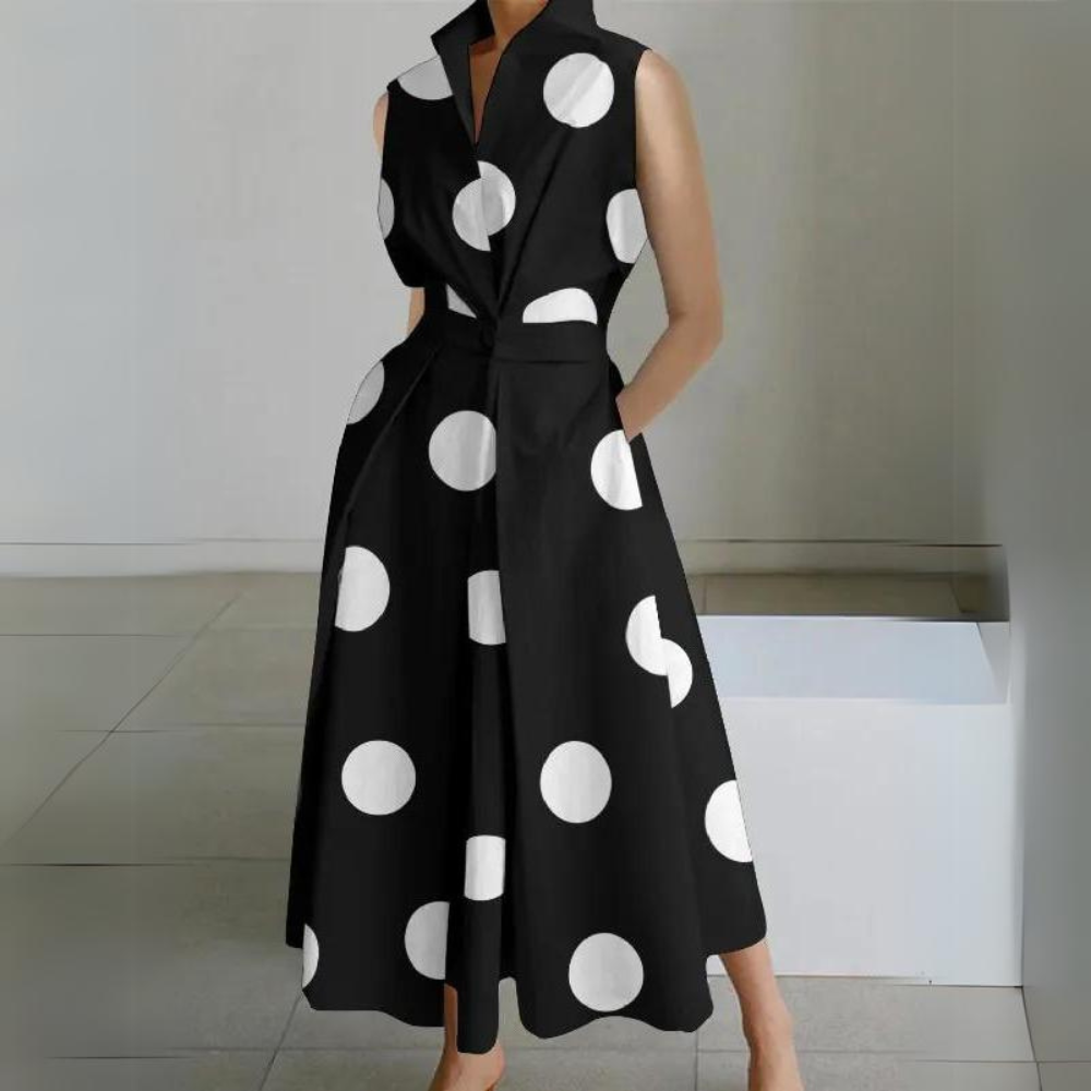 EP | Robe midi à pois sans manches