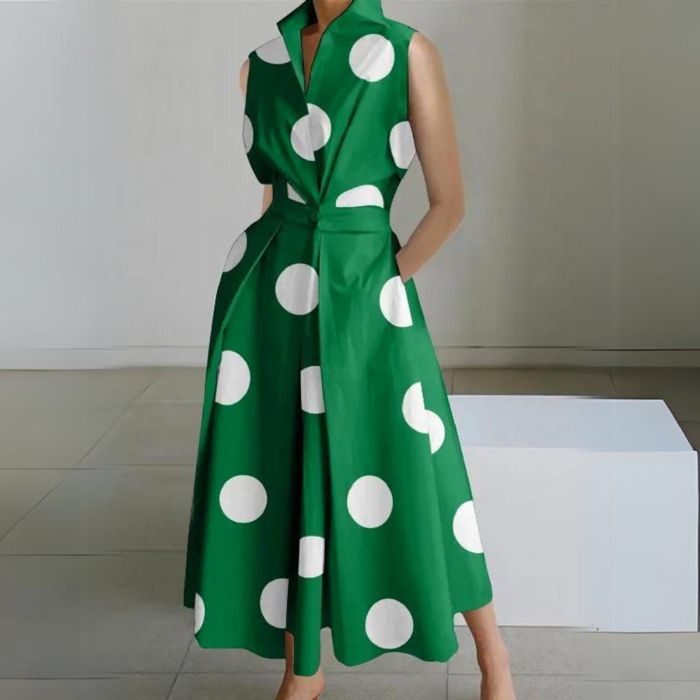 EP | Robe midi à pois sans manches
