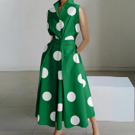 EP | Robe midi à pois sans manches