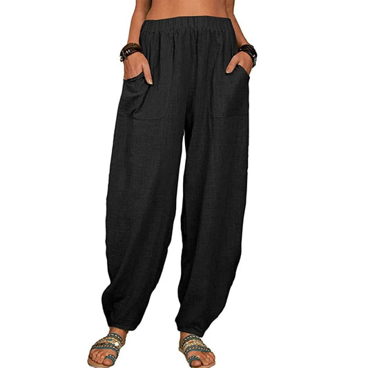 EP | Pantalon large en lin pour femmes