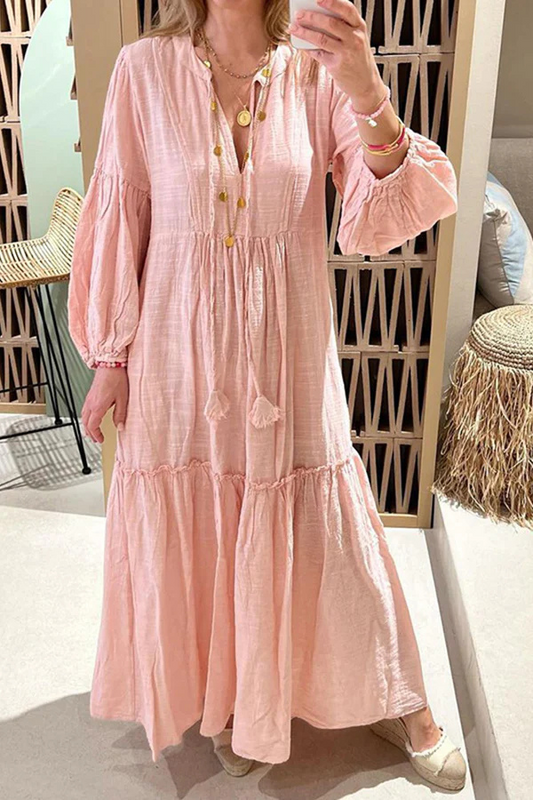 EP | Take Me To Cabo Ethnique Unique Bouton Imprimé Chemise Libre Robe Midi