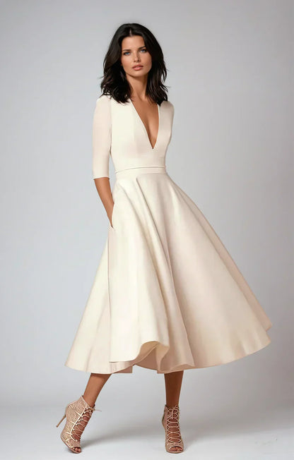 EP | robe midi élégante au look vintage pour femmes