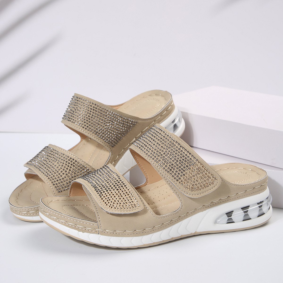 EP | Sandales d'été avec strass pour femmes