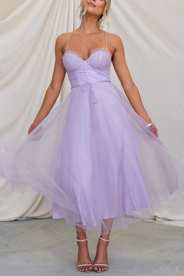 EP | Robe bustier midi en tulle