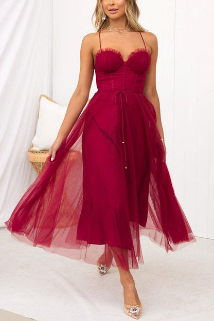 EP | Robe bustier midi en tulle