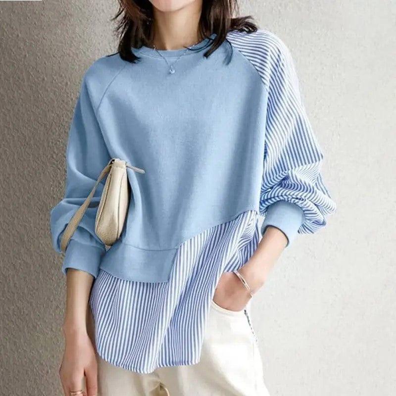 EP | Sweatshirts rayés avec capuche et patchwork