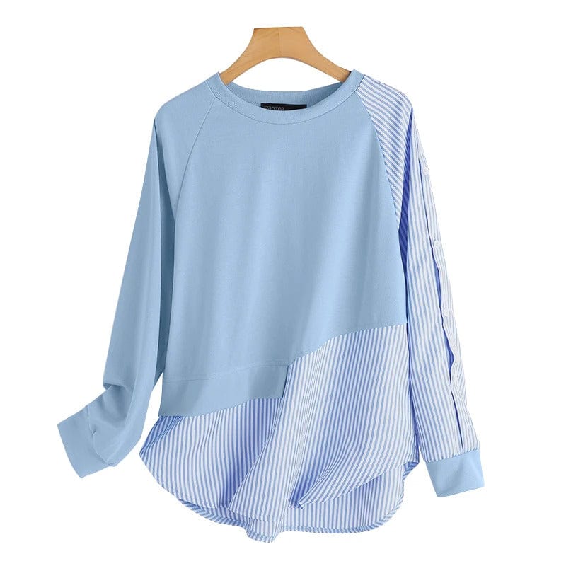 EP | Sweatshirts rayés avec capuche et patchwork